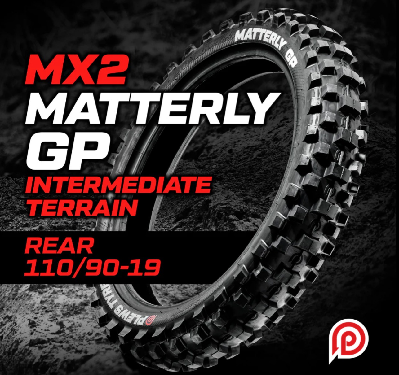 Cauciuc spate 110/90-19 Plews Tyres MX 2 Matterly GP [ Medium ]