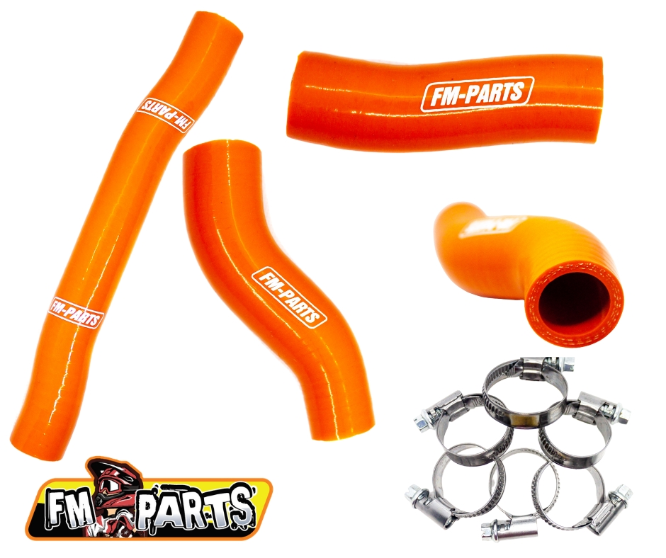 Kit Furtune Radiator Silicon KTM/Husqvarna 2017-2019 Orange FmParts - imagine 2