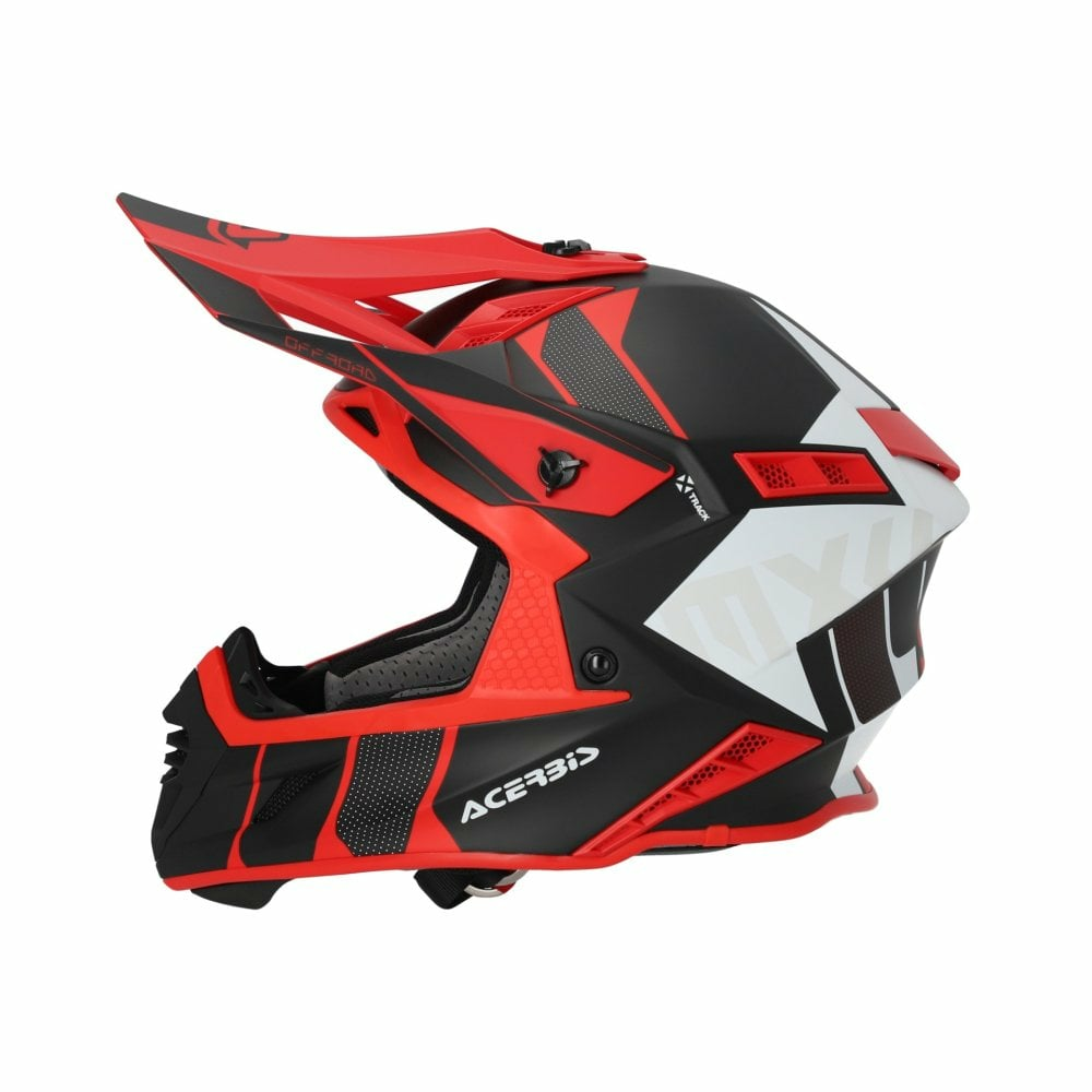 Casca Acerbis X-Track 22.06 Black / Red - imagine 2