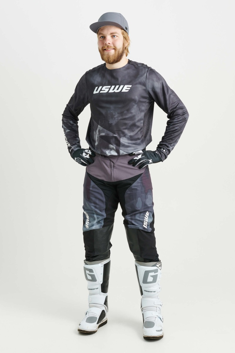 Tricou USWE Rök Off-Road Black - imagine 5