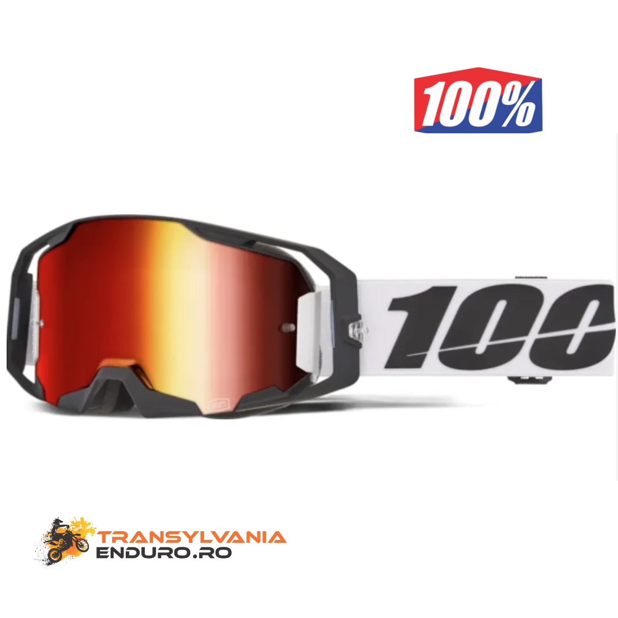 Ochelari 100% Armatic Roșu Oglindă