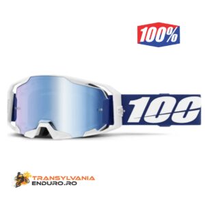 Ochelari 100% Armatic White - Blue Mirror