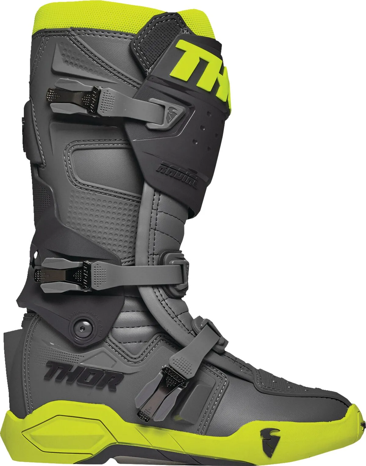 Cizme Thor Radial MX Gray/Fluo Yellow - imagine 3