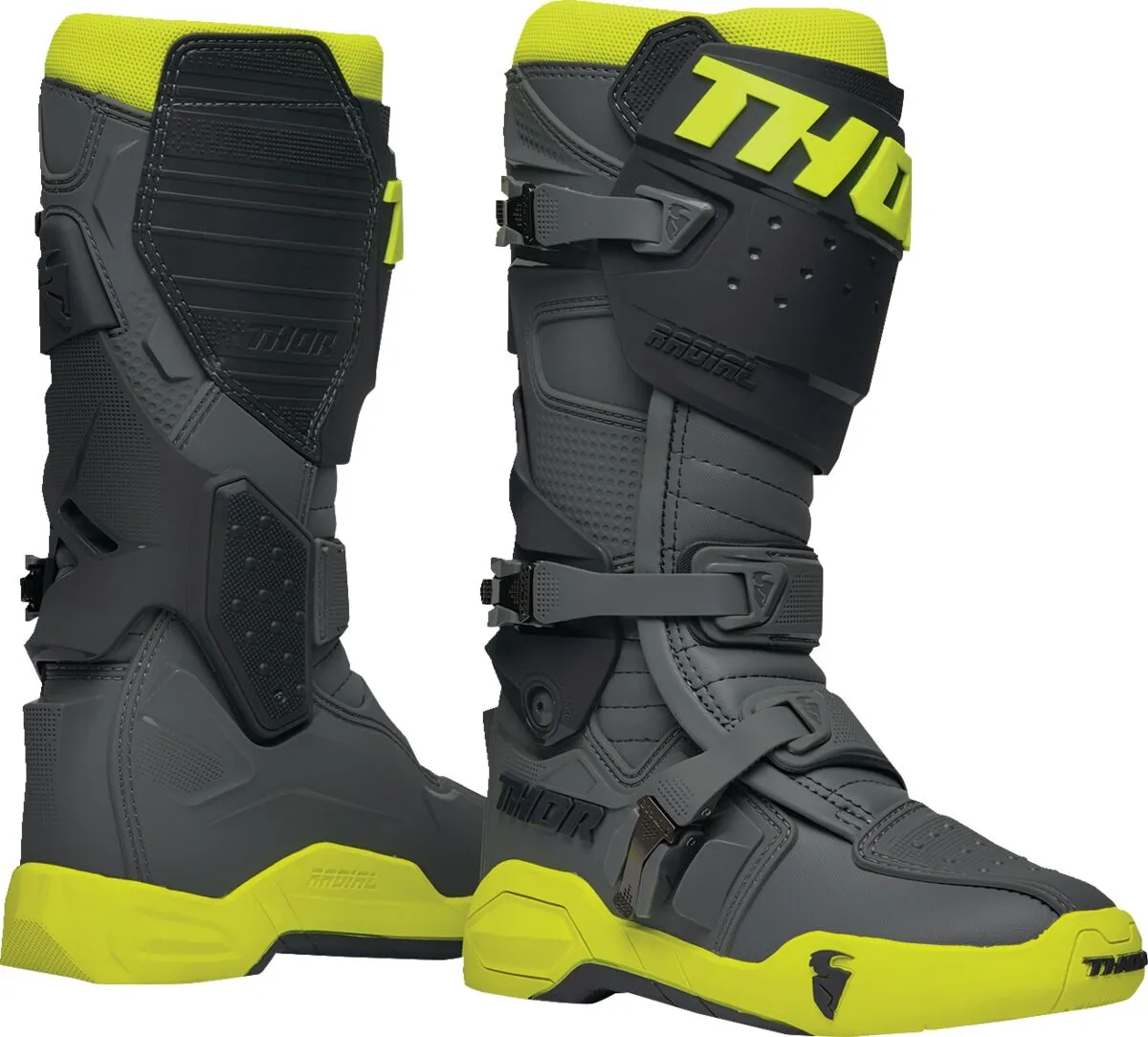 Cizme Thor Radial MX Gray/Fluo Yellow