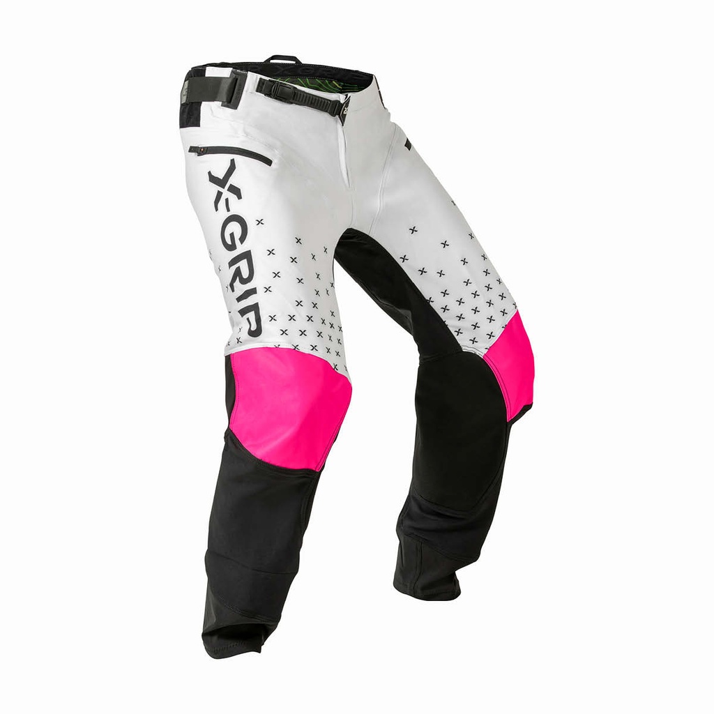Pantaloni X-GRIP Tungsten ALB ROZ | Transylvania Enduro