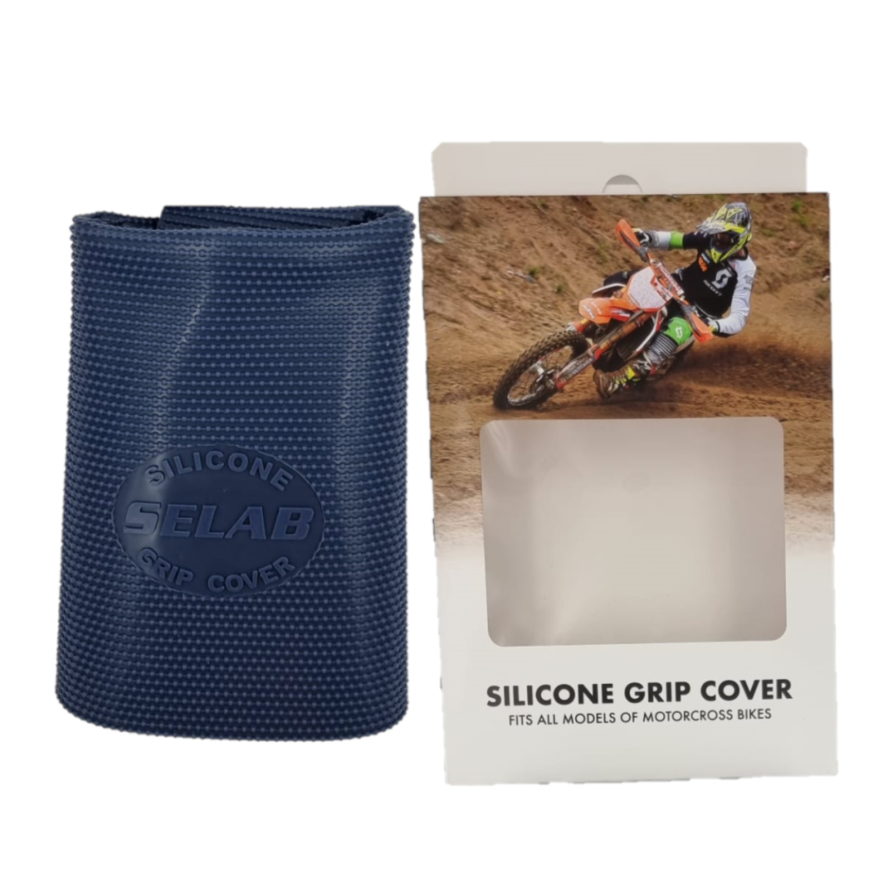 Husa Sa SELAB Silicon Grip Universala Enduro / Motocross BLUE