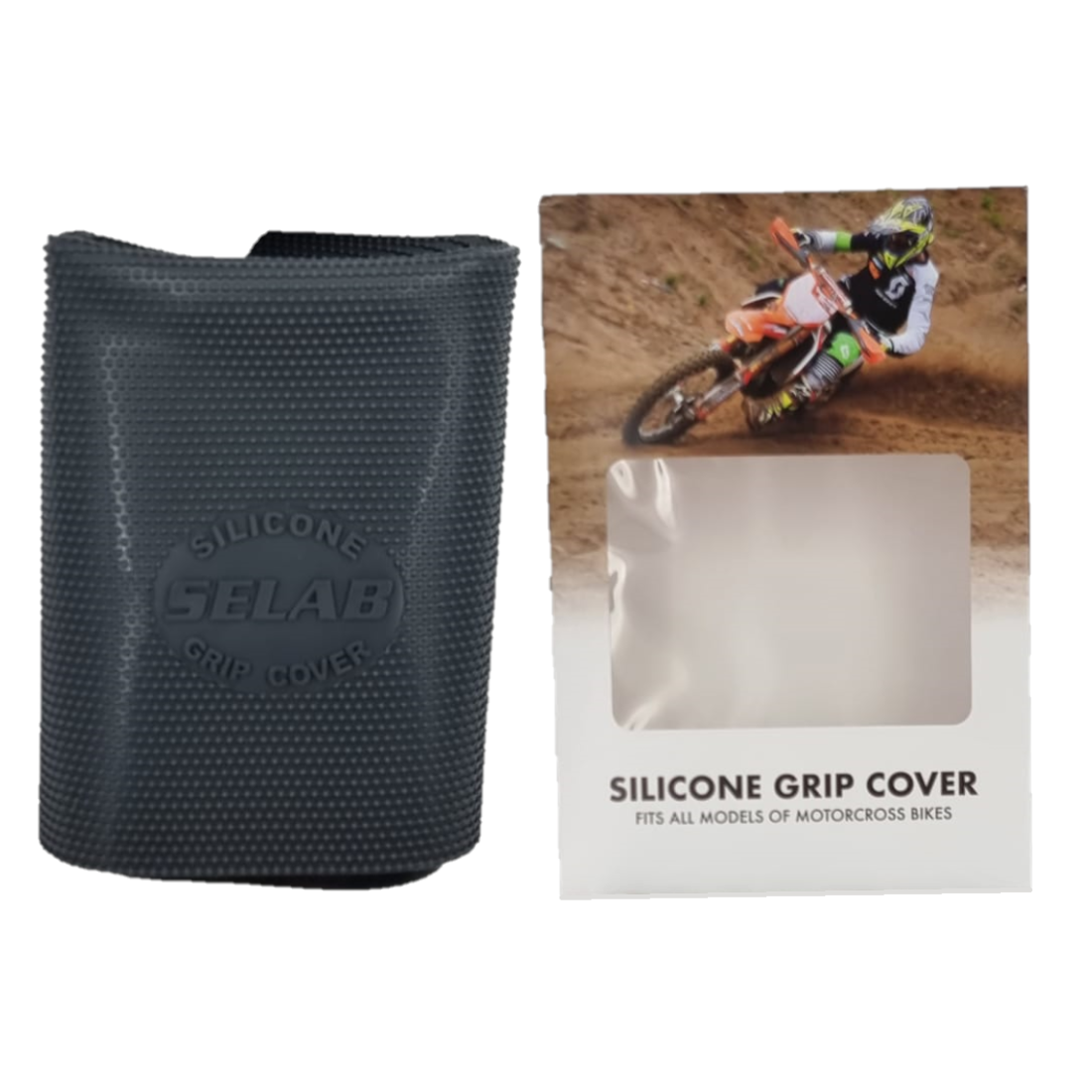 Husa Sa SELAB Silicon Grip Universala Enduro / Motocross GREY - imagine 2