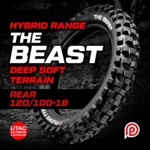 Anvelopă enduro spate PLEWS The Beast Extreme/Hybrid 120/100-18